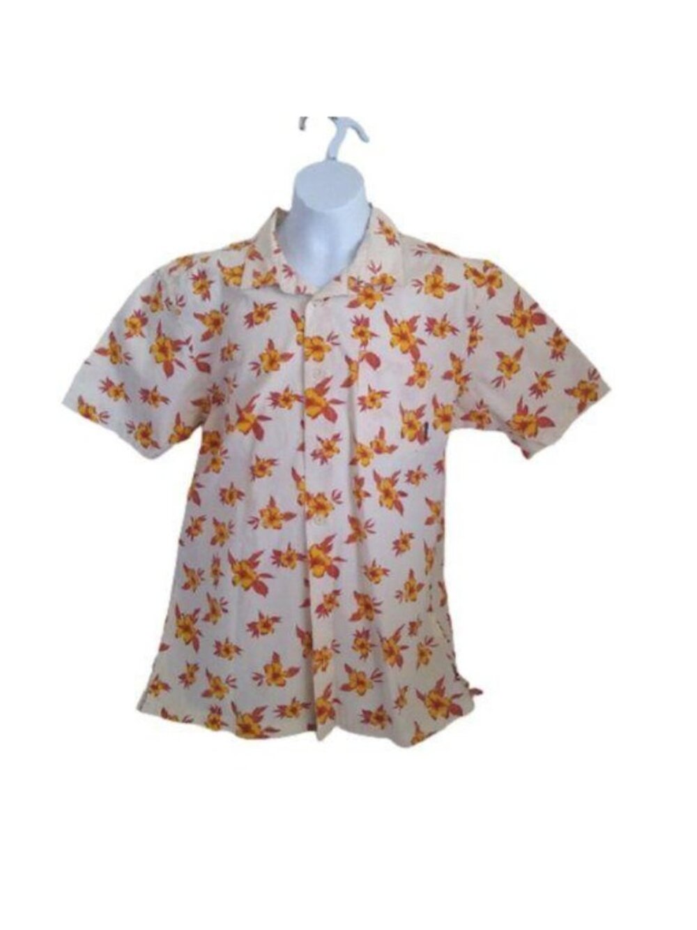 Quicksilver Hawaiian Floral Shirt, XL 14/16